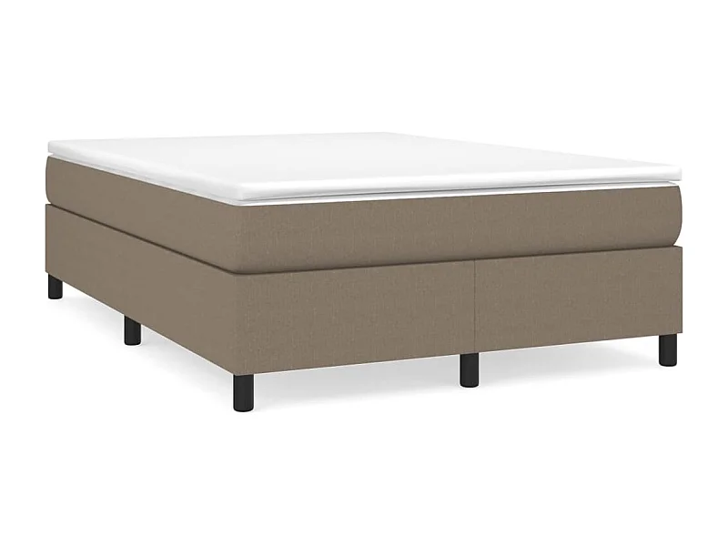 Sommier à lattes de lit avec matelas Taupe 140x200 Tissu