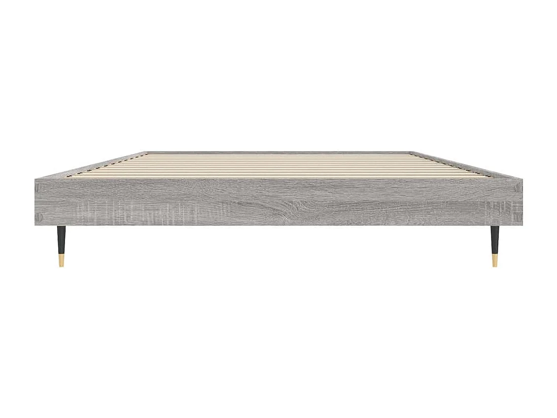 vidaXL Estructura de cama madera de ingeniería gris Sonoma 100x200 cm