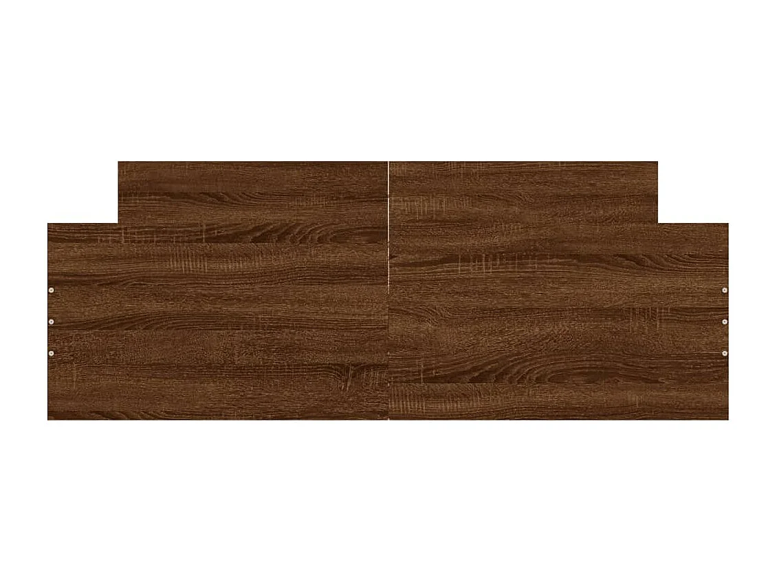 vidaXL Estructura de cama con cabecero piecero roble marrón 135x190cm