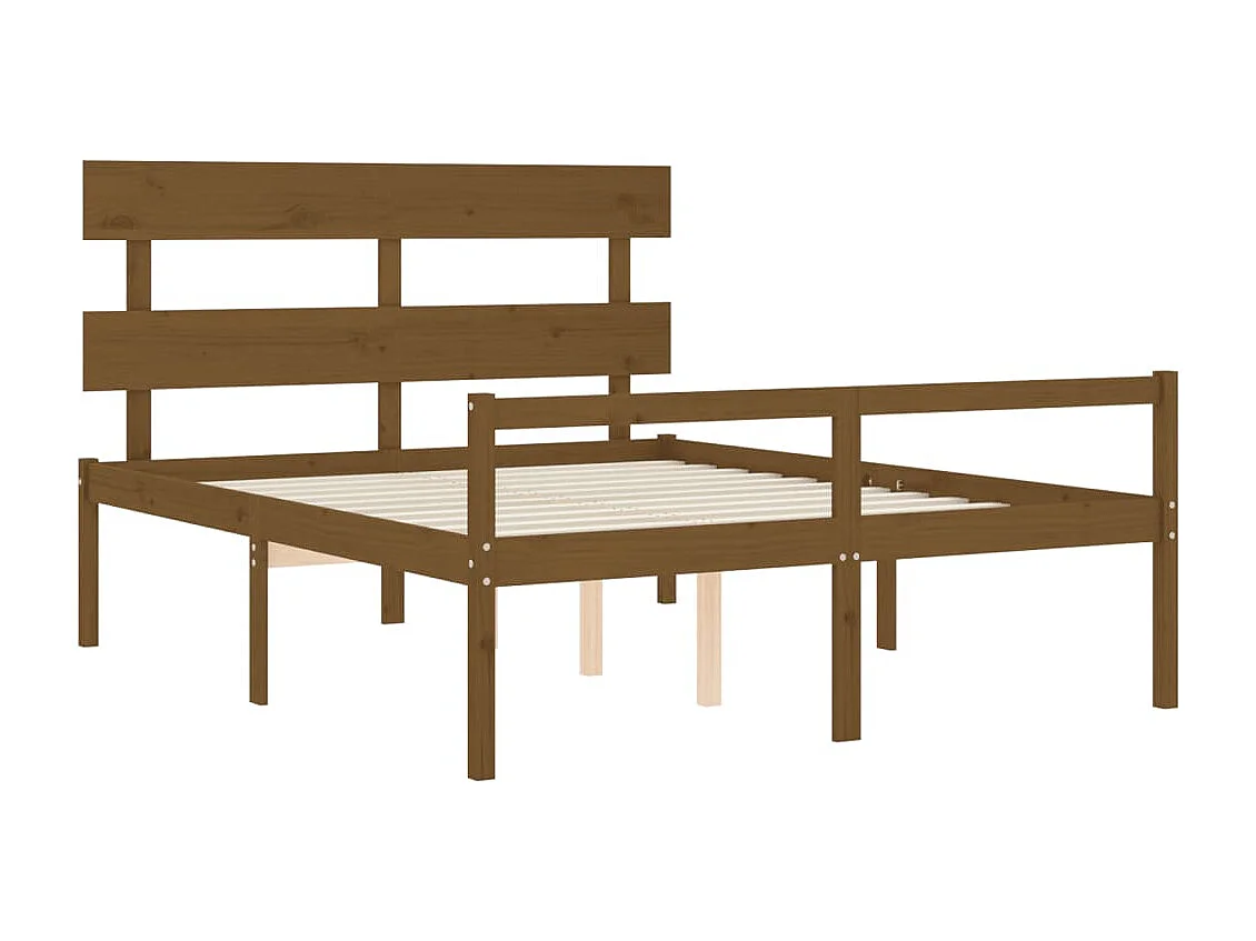 Lit pour personne âgée et tête de lit très grand bois massif