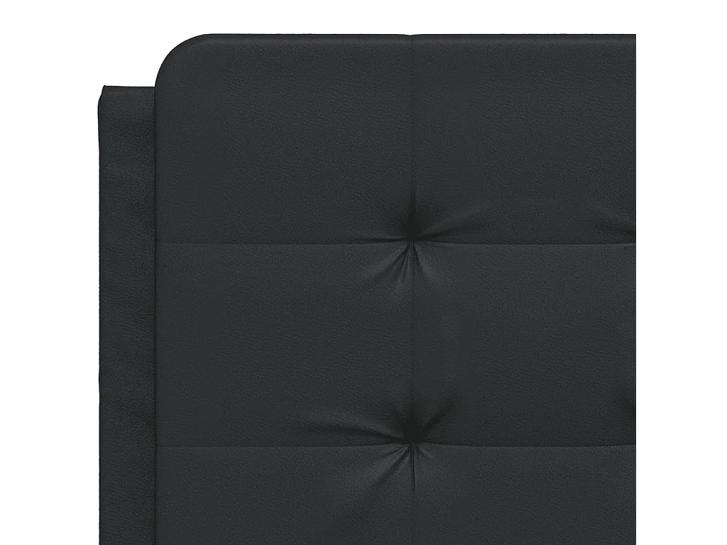 Lit avec matelas noir 140x200 similicuir