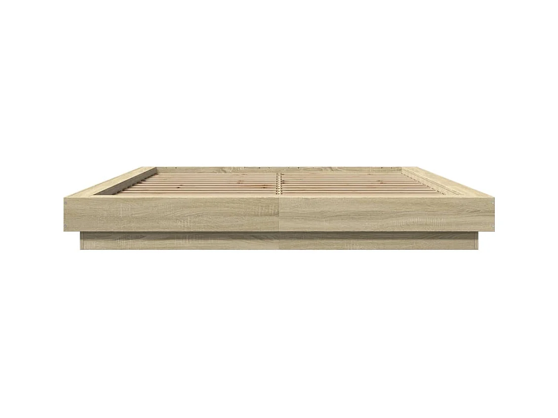 Bedframe bewerkt hout sonoma eikenkleurig 160x200 cm