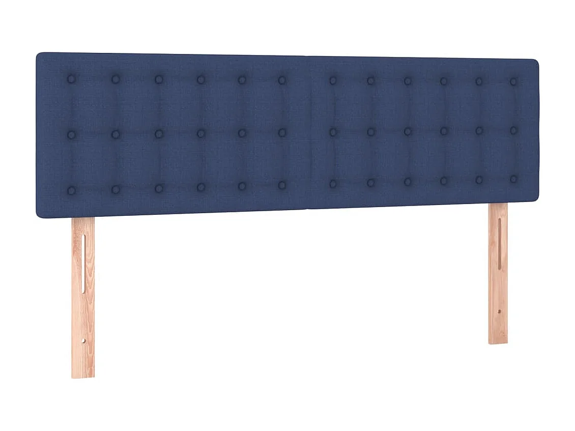 Sommier à lattes de lit avec matelas Bleu 140x190 Tissu