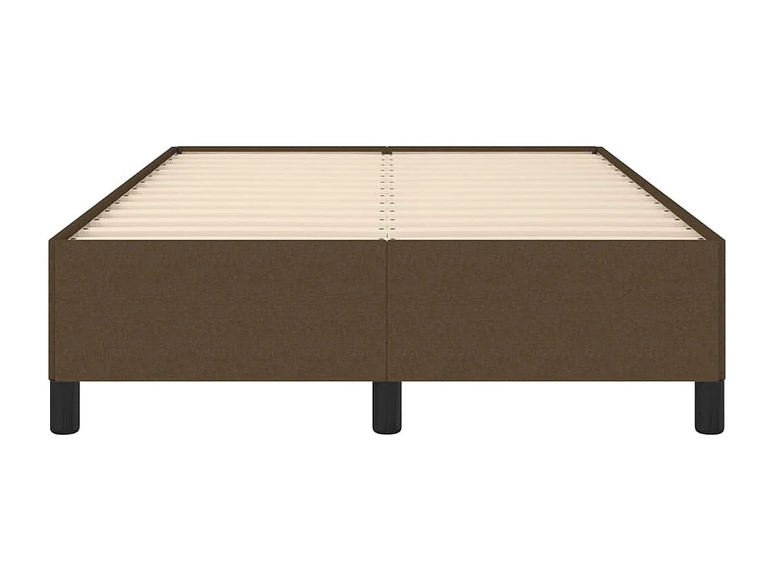 Cadre de lit marron foncé 120x190 tissu