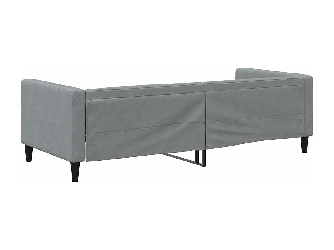 Lit de repos gris clair 90x200 Tissu