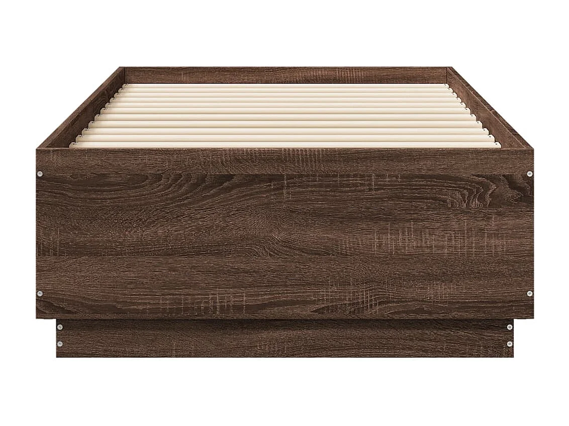 Cadre de lit chêne marron 75x190 bois d'ingénierie