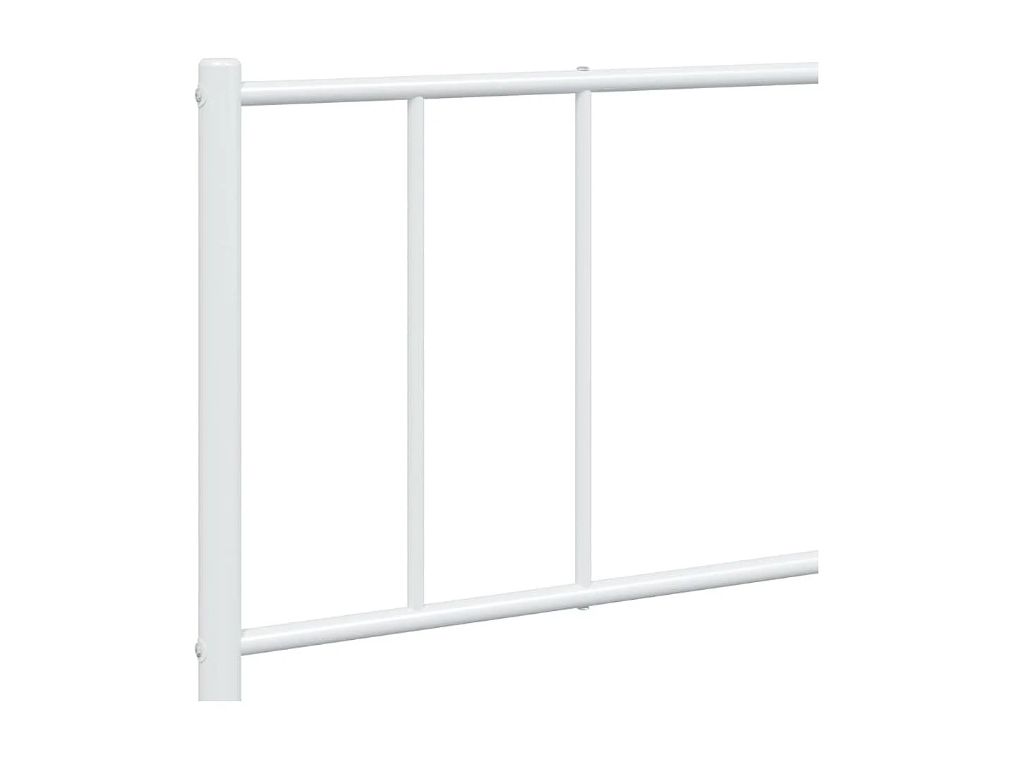 Cadre de lit métal avec tête de lit blanc 180x200