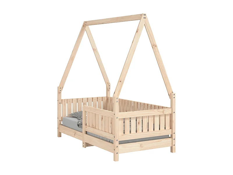 Cadre de lit pour enfant 70x140 bois de pin massif