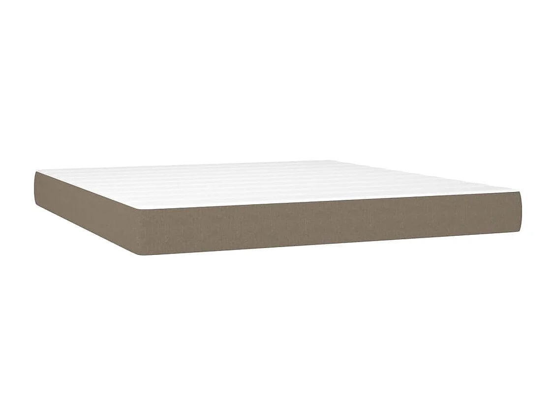 Boxspring met matras stof taupe 160x200 cm