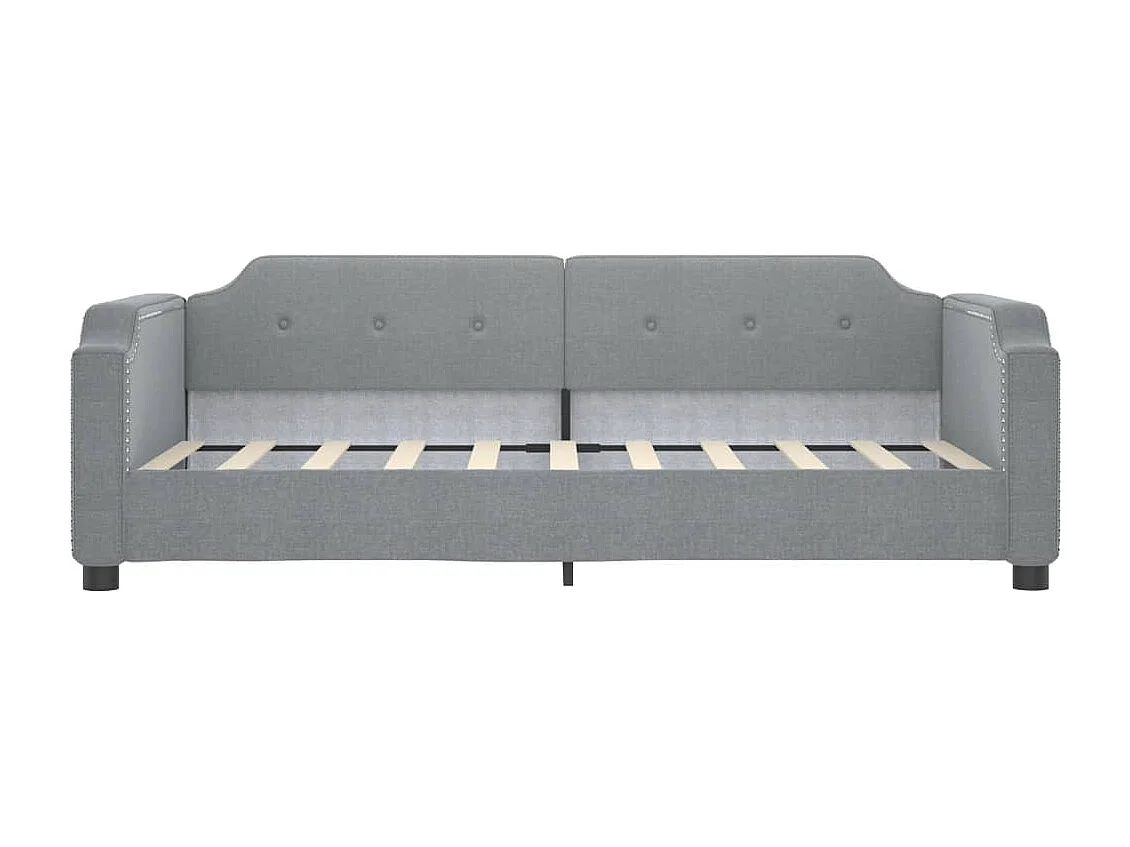 Lit de repos gris clair 90x190 tissu