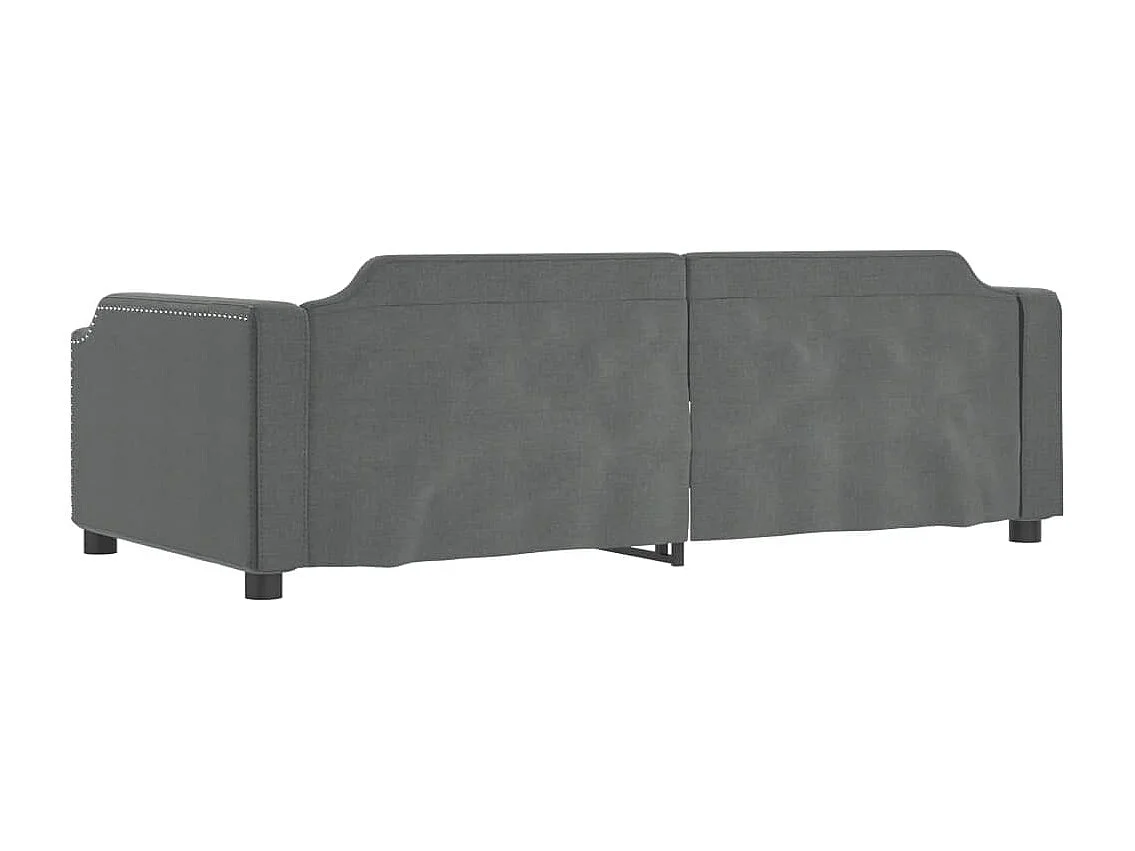 Lit de repos gris foncé 80x200 tissu