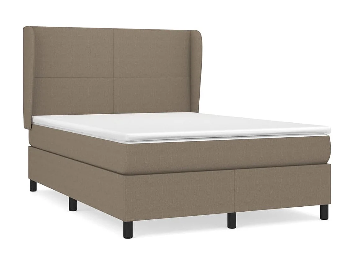 Sommier à lattes de lit avec matelas Taupe 140x190 Tissu