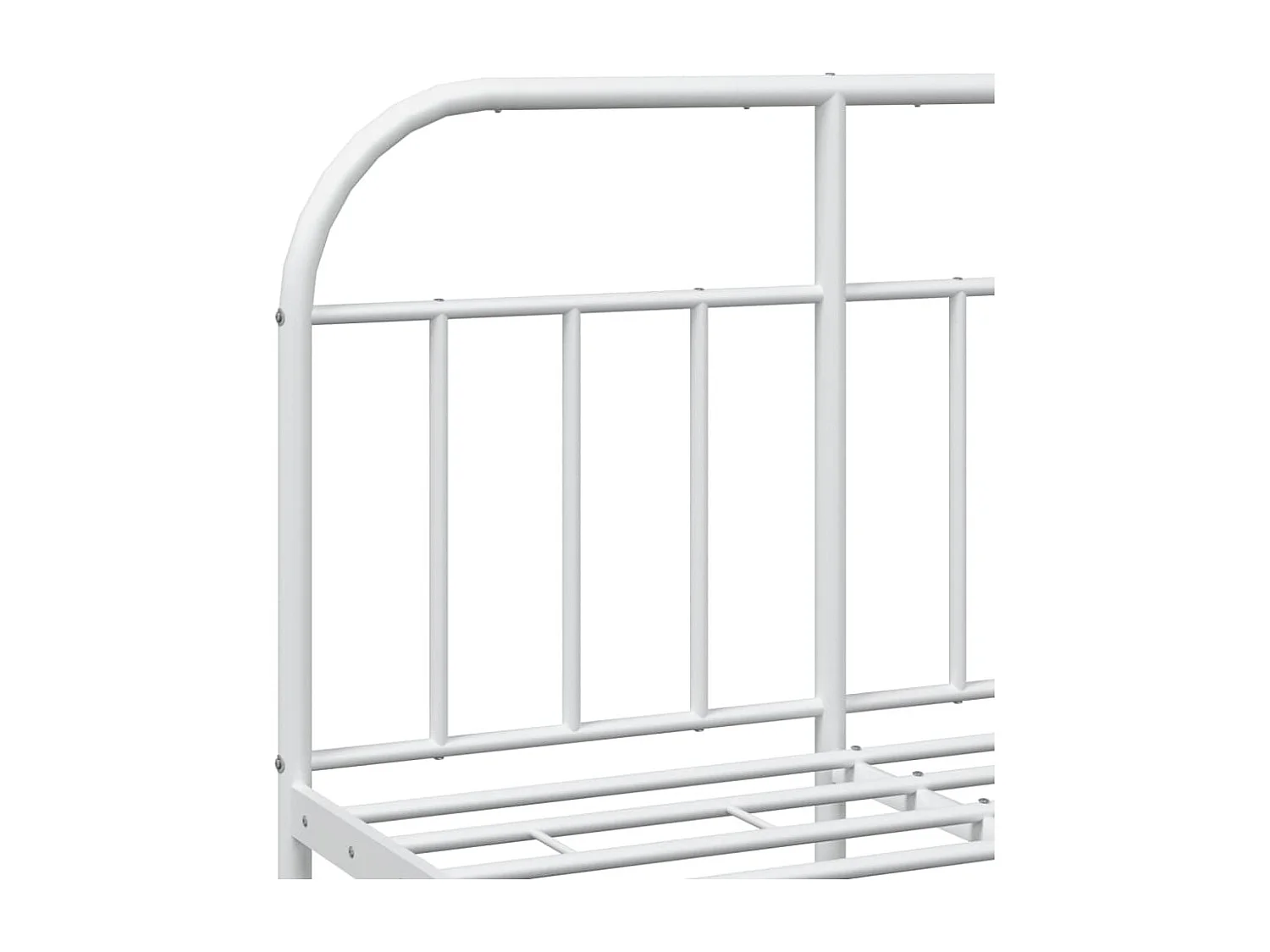 Cadre de lit métal avec tête de lit-pied de lit blanc 120x200