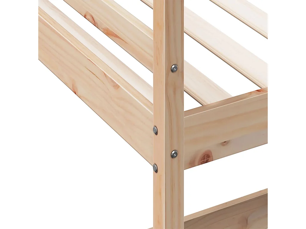 Lit superposé avec bureau 100x200 bois de pin massif