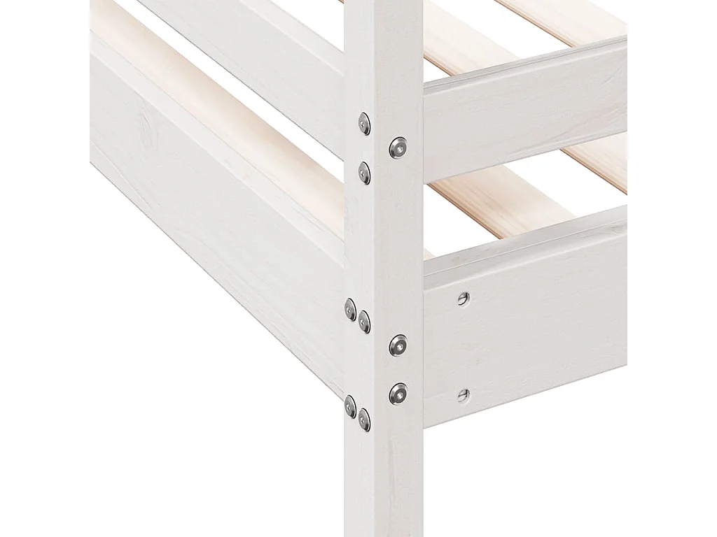 Lit superposé 80x200-120x200 blanc bois de pin massif