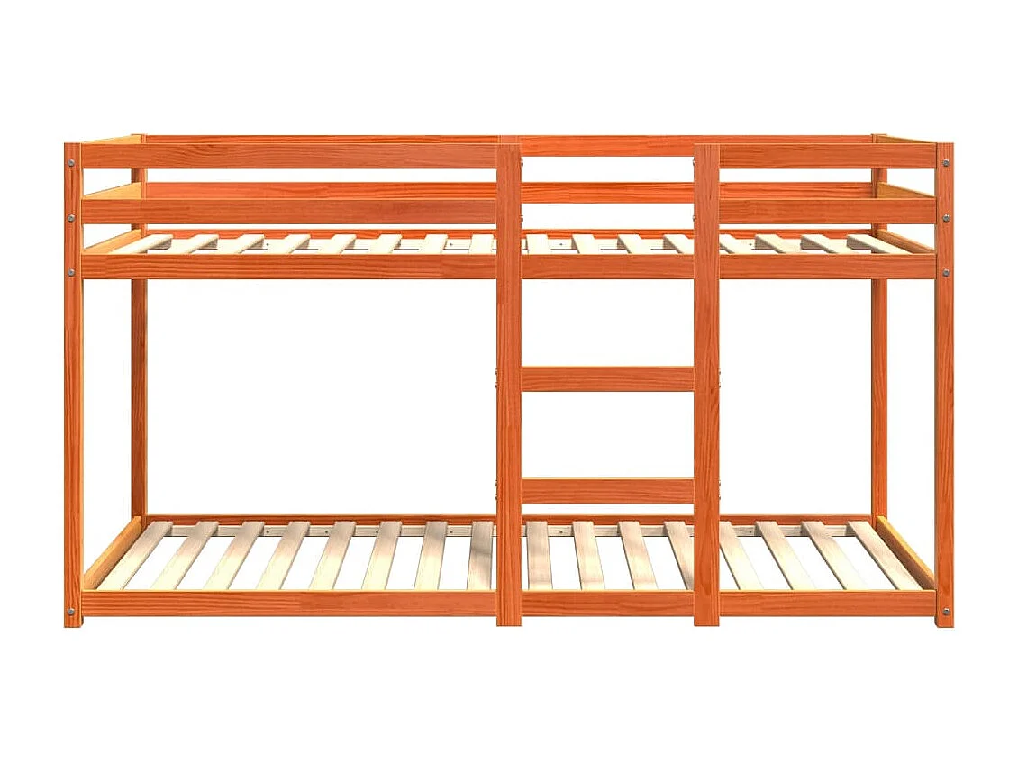 Lit superposé marron 90x200 bois de pin massif