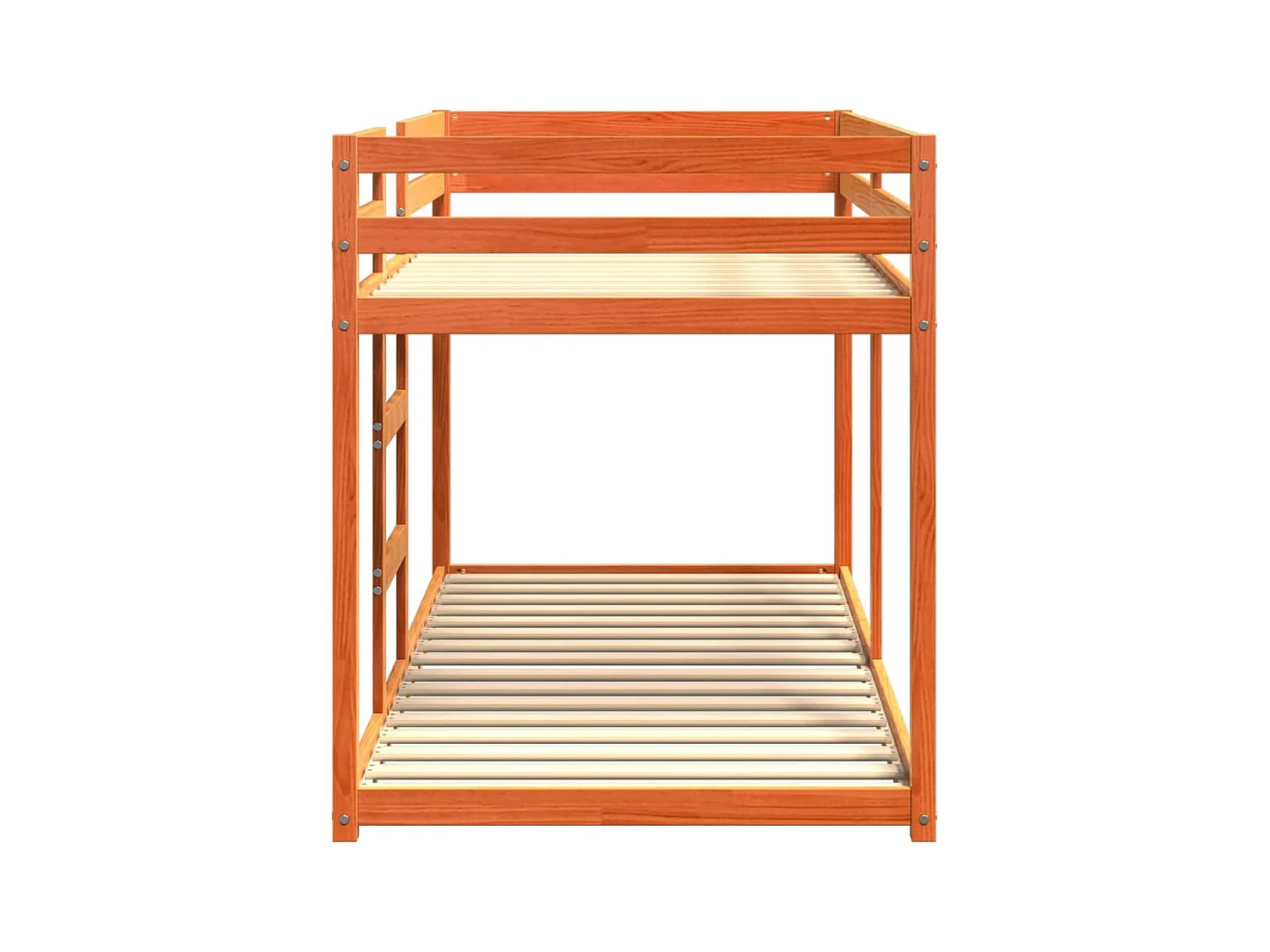 Lit superposé marron 90x200 bois de pin massif