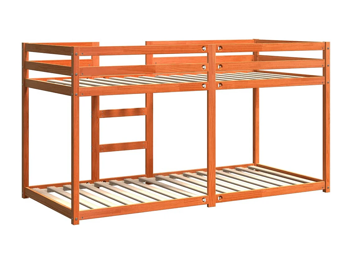 Lit superposé marron 90x200 bois de pin massif