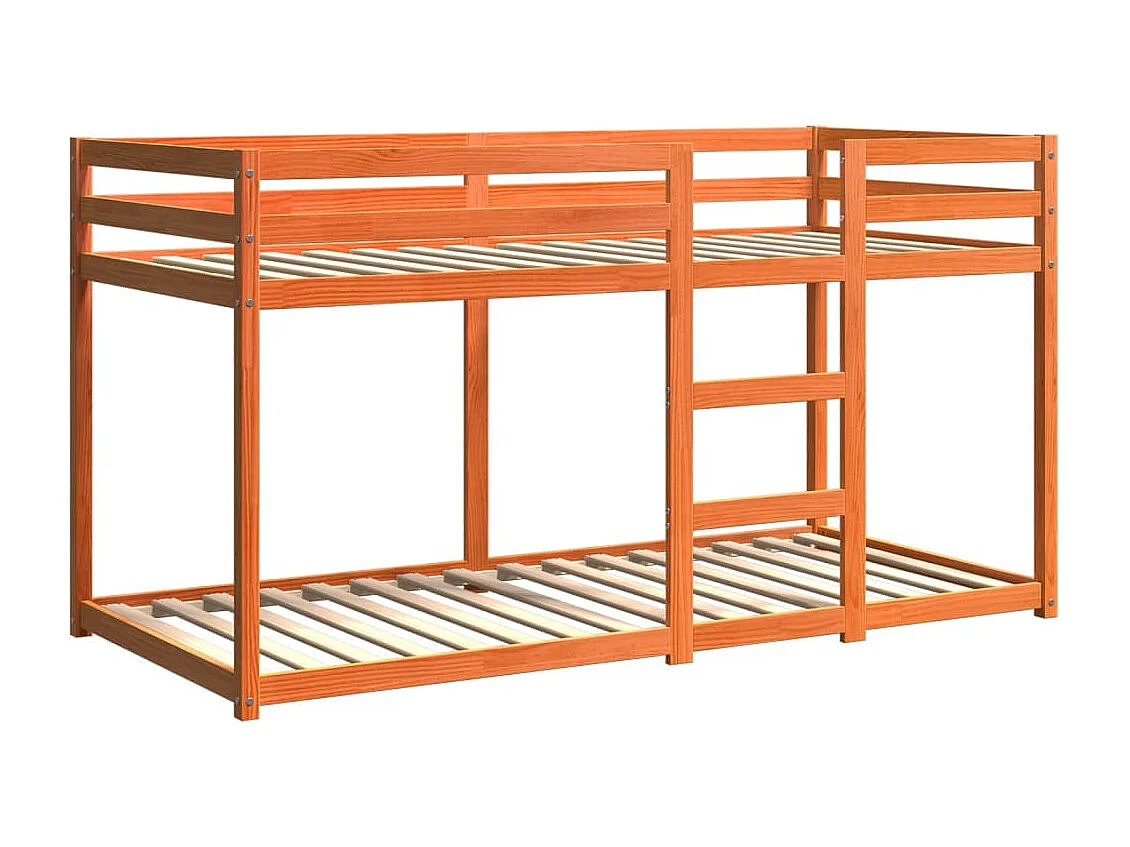 Lit superposé marron 90x200 bois de pin massif