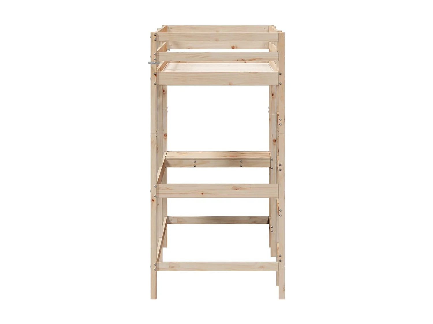 Lit superposé avec bureau 80x200 bois de pin massif