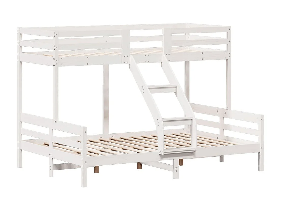 Stapelbed massief grenenhout wit 90x200/140x200 cm