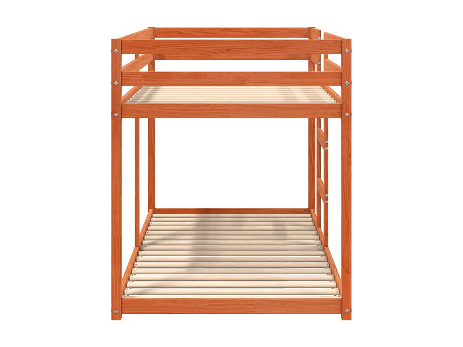 Lit superposé marron 90x190 bois de pin massif