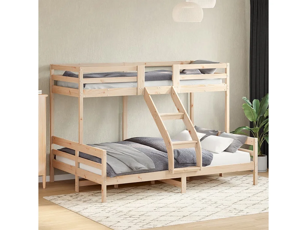 Lit superposé 90x200-140x200 bois de pin massif
