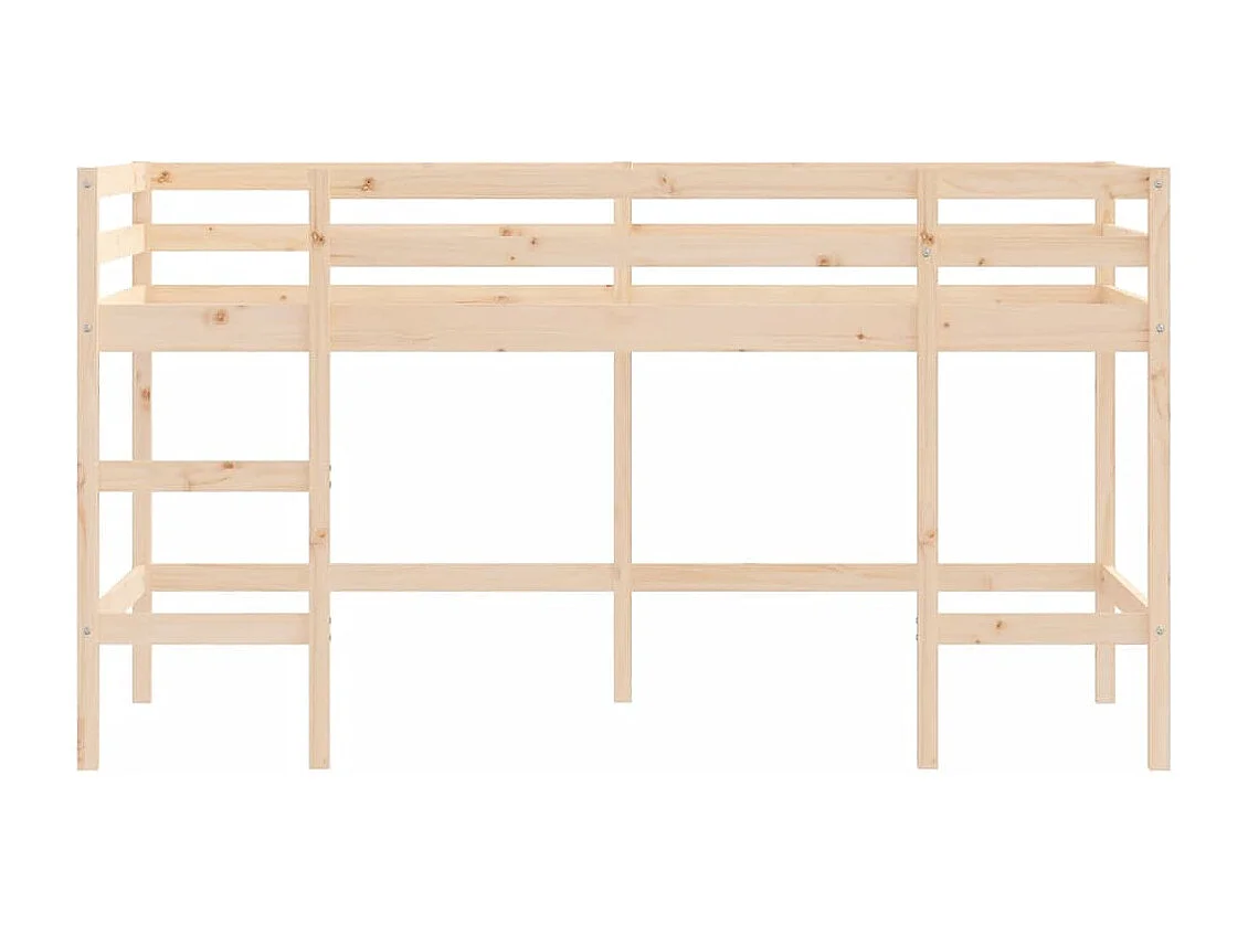 Lit mezzanine enfants échelle 80x200 bois pin massif