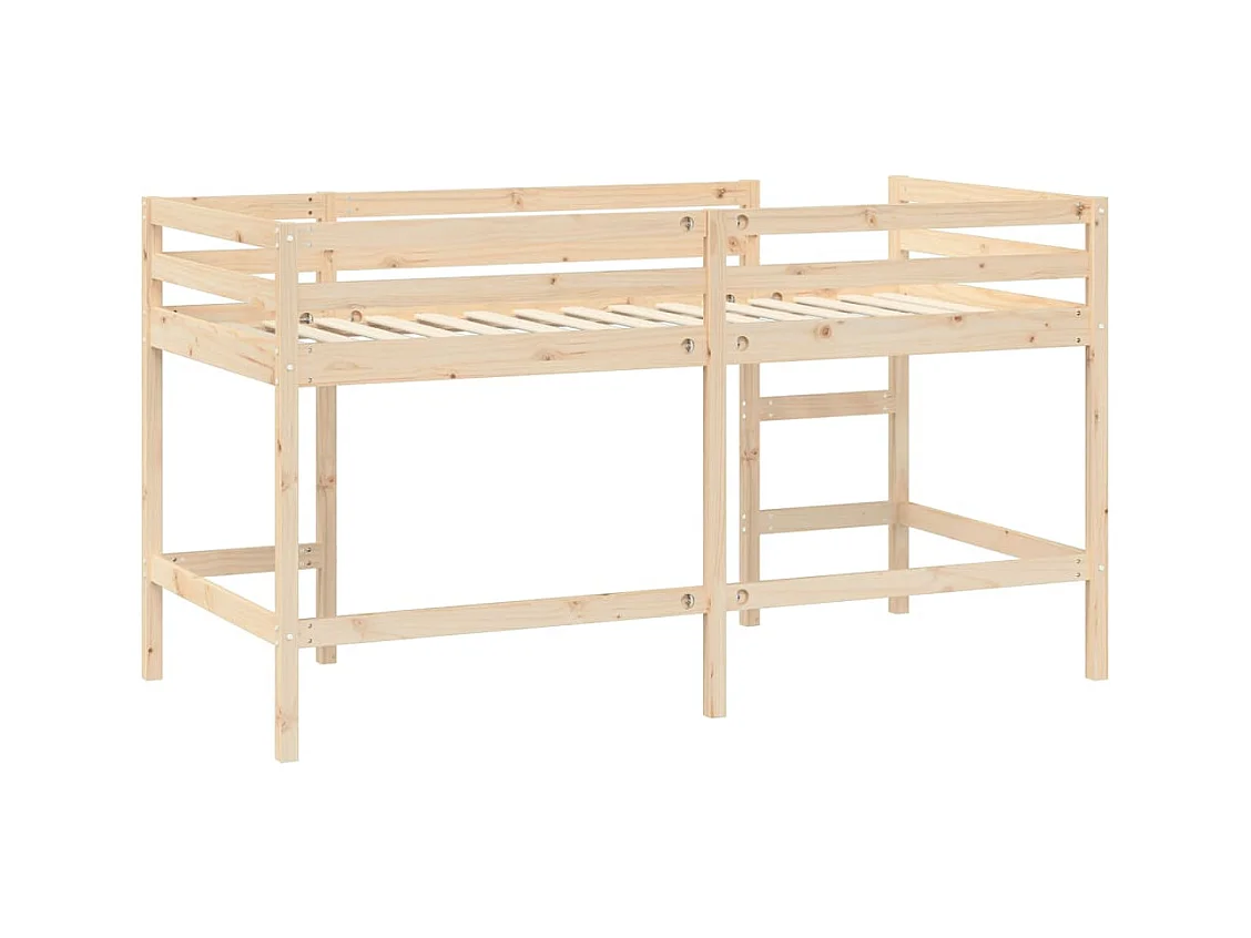 Lit mezzanine enfants échelle 80x200 bois pin massif