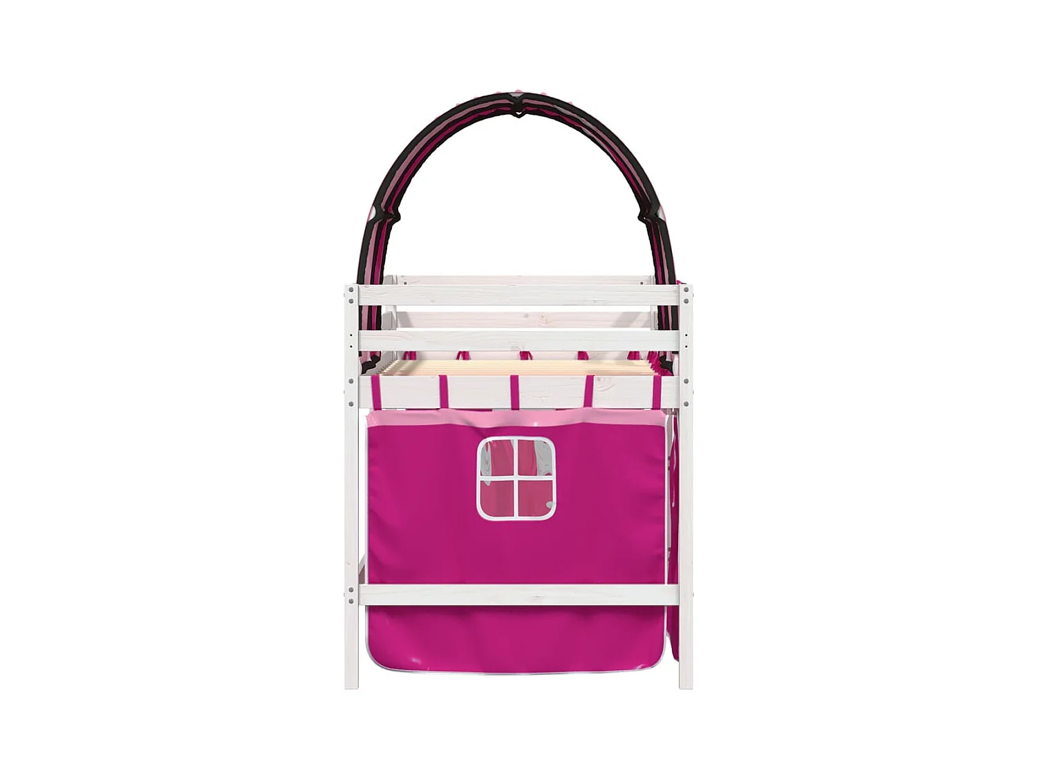 hoogslaper met tunnel 90x190 cm massief grenenhout roze