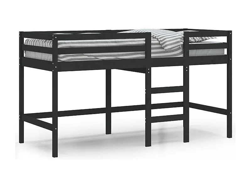 Lit mezzanine enfants échelle 80x200 bois pin massif