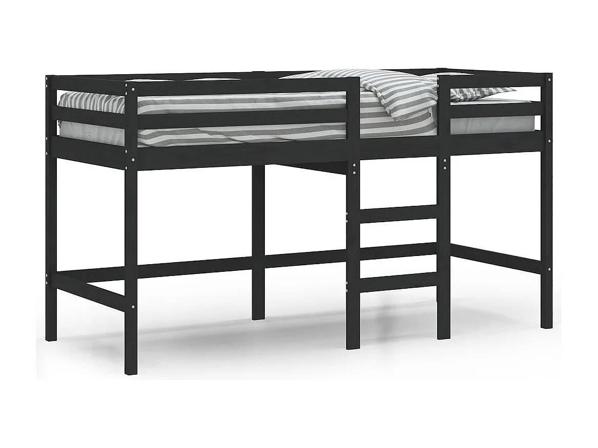 Lit mezzanine enfants échelle 80x200 bois pin massif