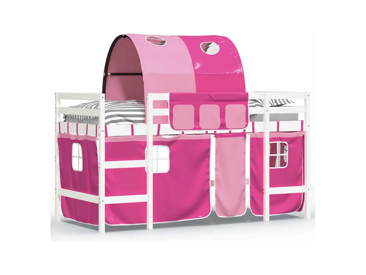 hoogslaper met tunnel 80x200 cm massief grenenhout roze