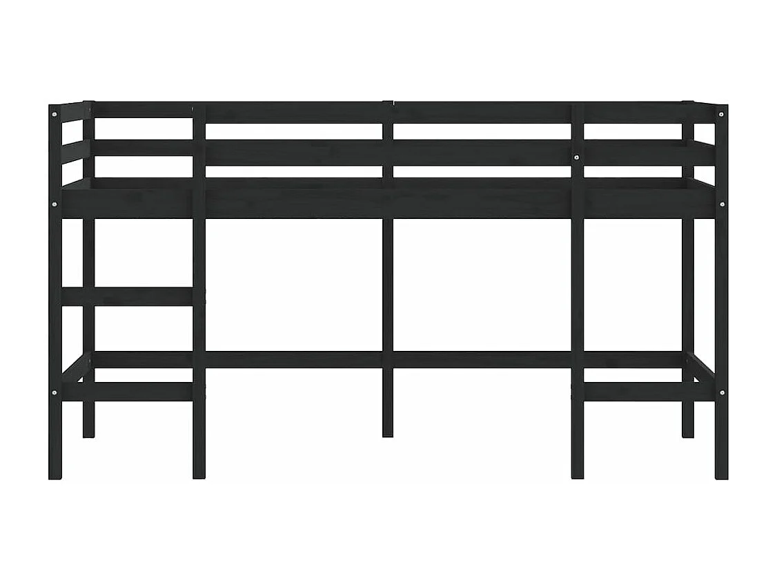Lit mezzanine enfants échelle 80x200 bois pin massif