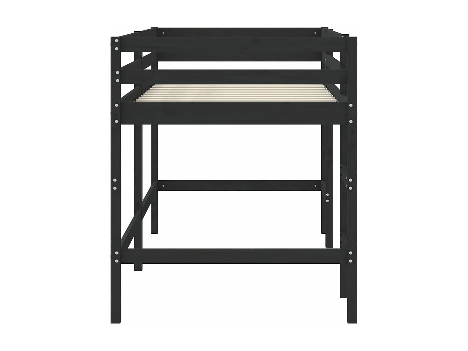 Lit mezzanine enfants échelle 80x200 bois pin massif