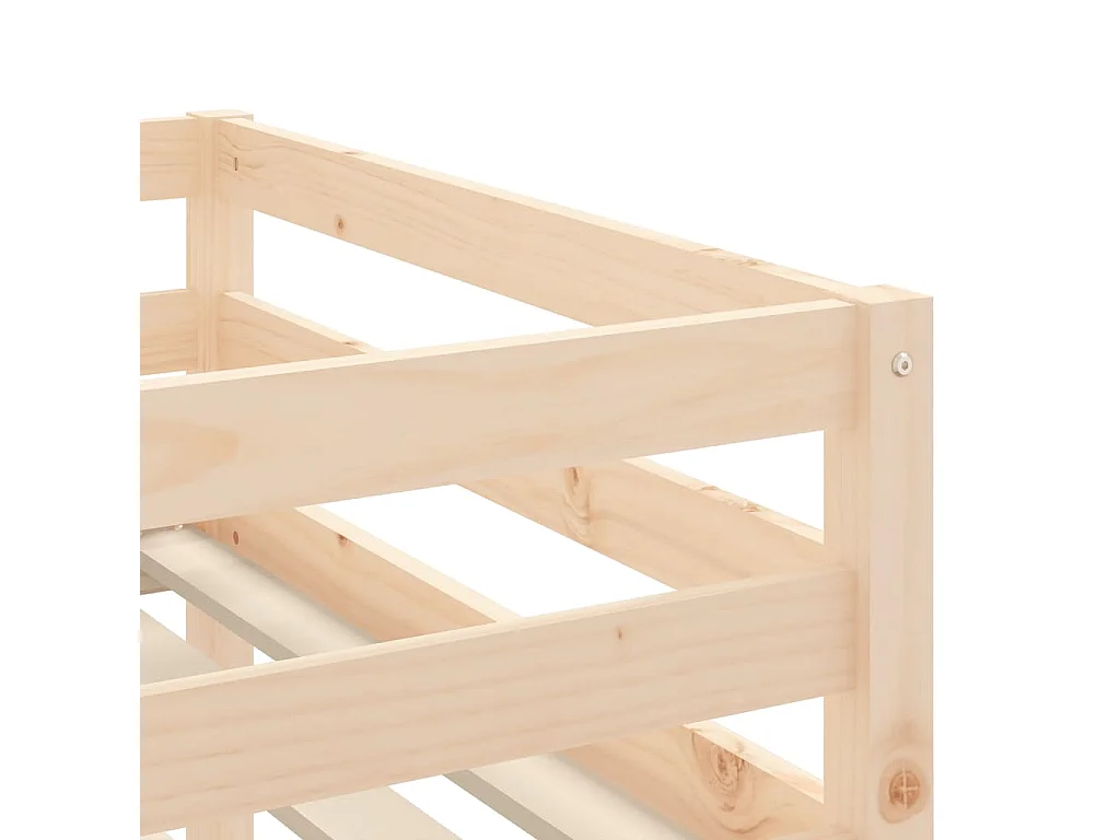 Lit mezzanine enfants échelle 90x190 bois pin massif