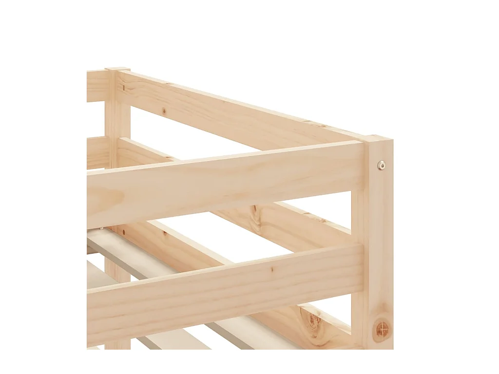 vidaXL Cama alta para niños con cortinas madera pino azul 90x200 cm