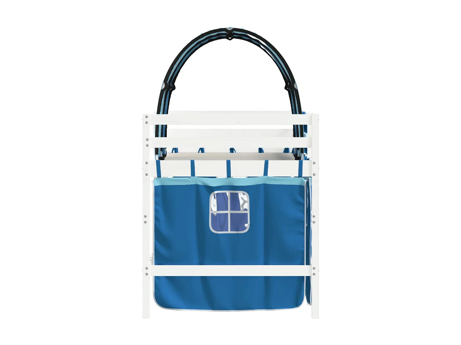 hoogslaper met tunnel 90x200 cm massief grenenhout blauw