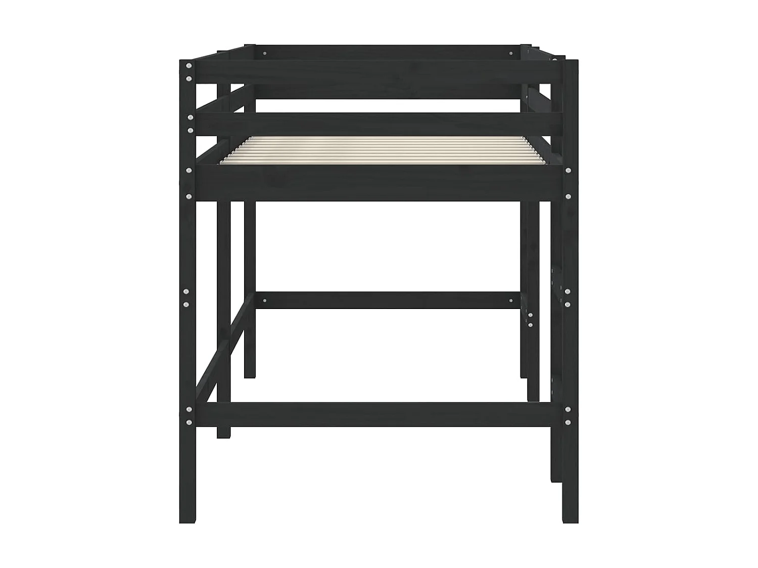 Lit mezzanine enfants échelle 90x190 bois pin massif