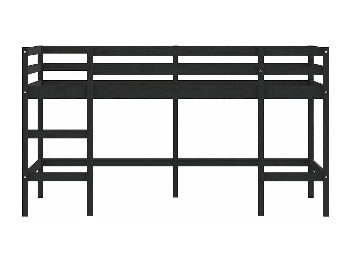 Lit mezzanine enfants échelle 90x190 bois pin massif