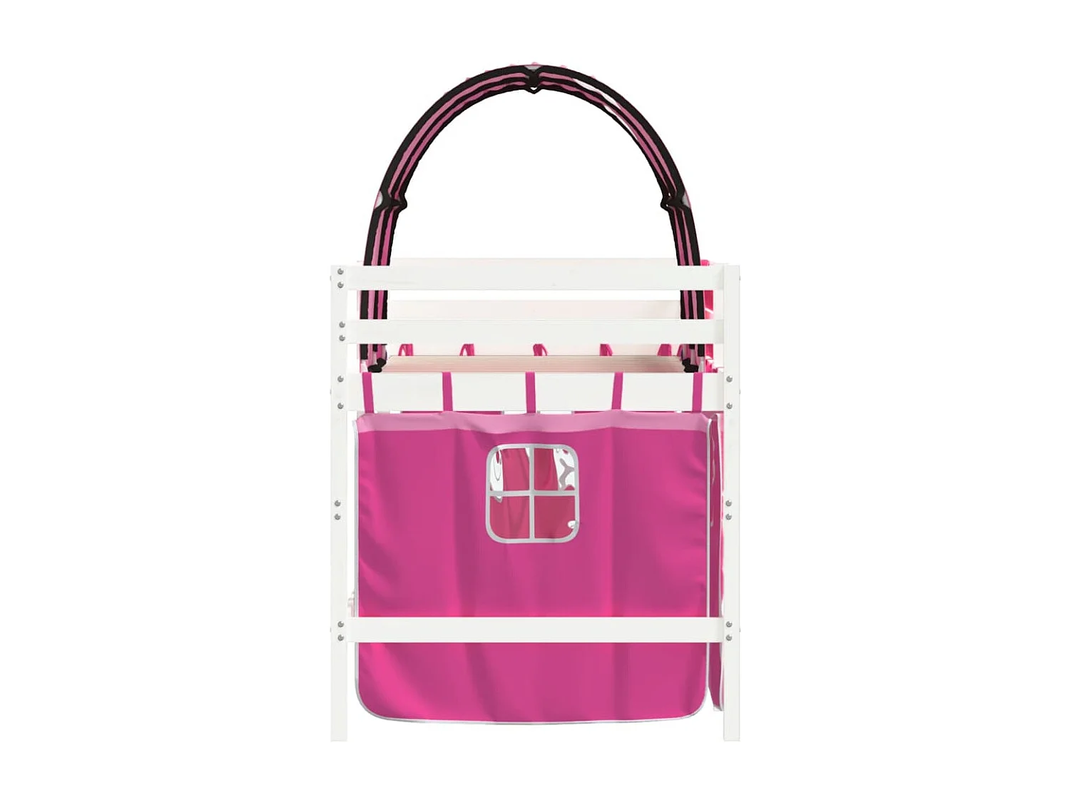 hoogslaper met tunnel 90x200 cm massief grenenhout roze