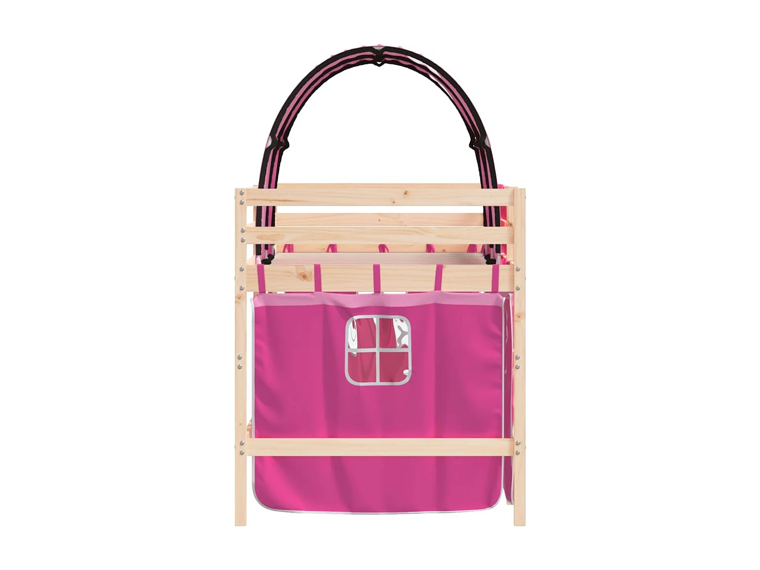 hoogslaper met tunnel 90x190 cm massief grenenhout roze