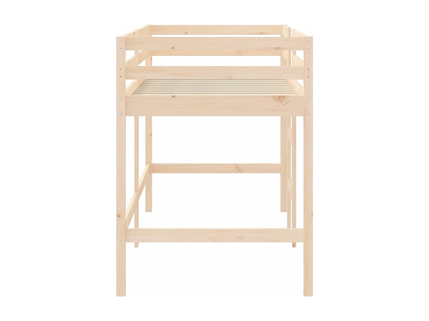 hoogslaper met ladder 90x200 cm massief grenenhout