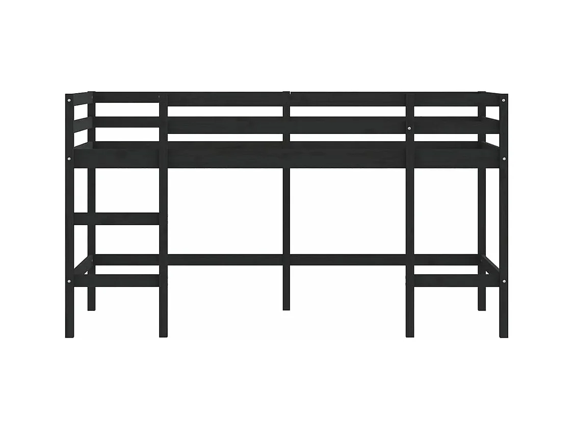 Lit mezzanine enfants échelle 90x200 bois pin massif