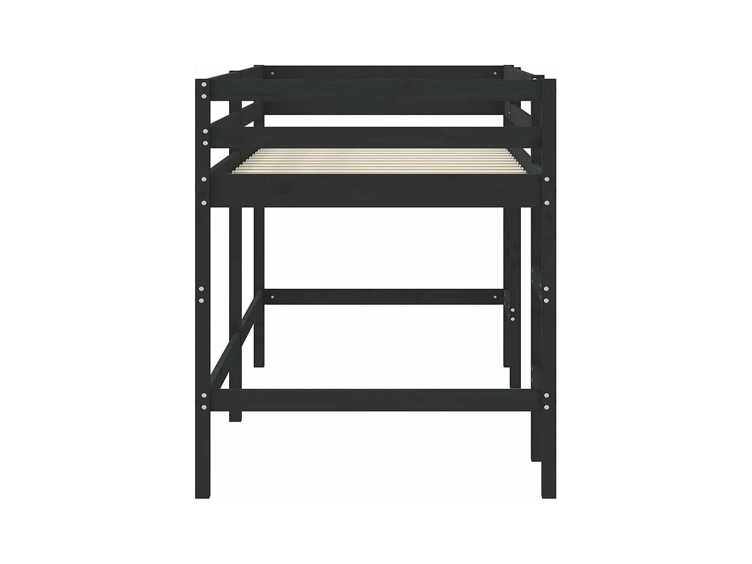 Lit mezzanine enfants échelle 90x200 bois pin massif