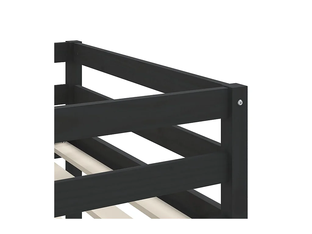 Lit mezzanine enfants échelle 90x200 bois pin massif