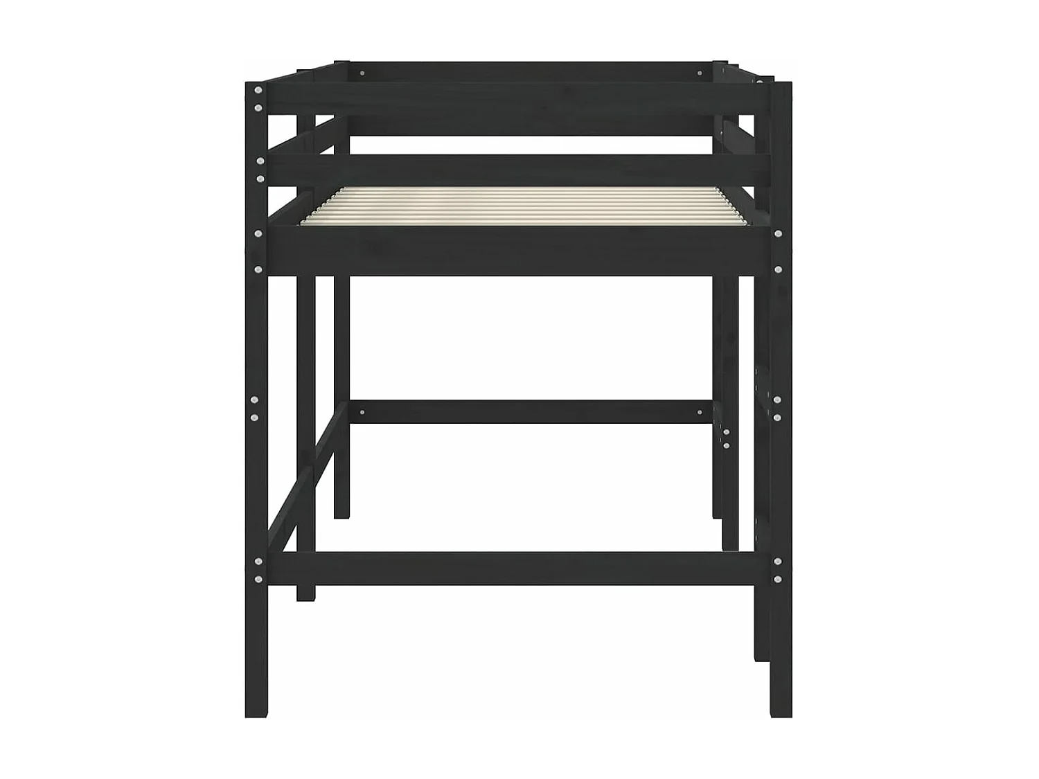 Lit mezzanine enfants échelle 90x200 bois pin massif