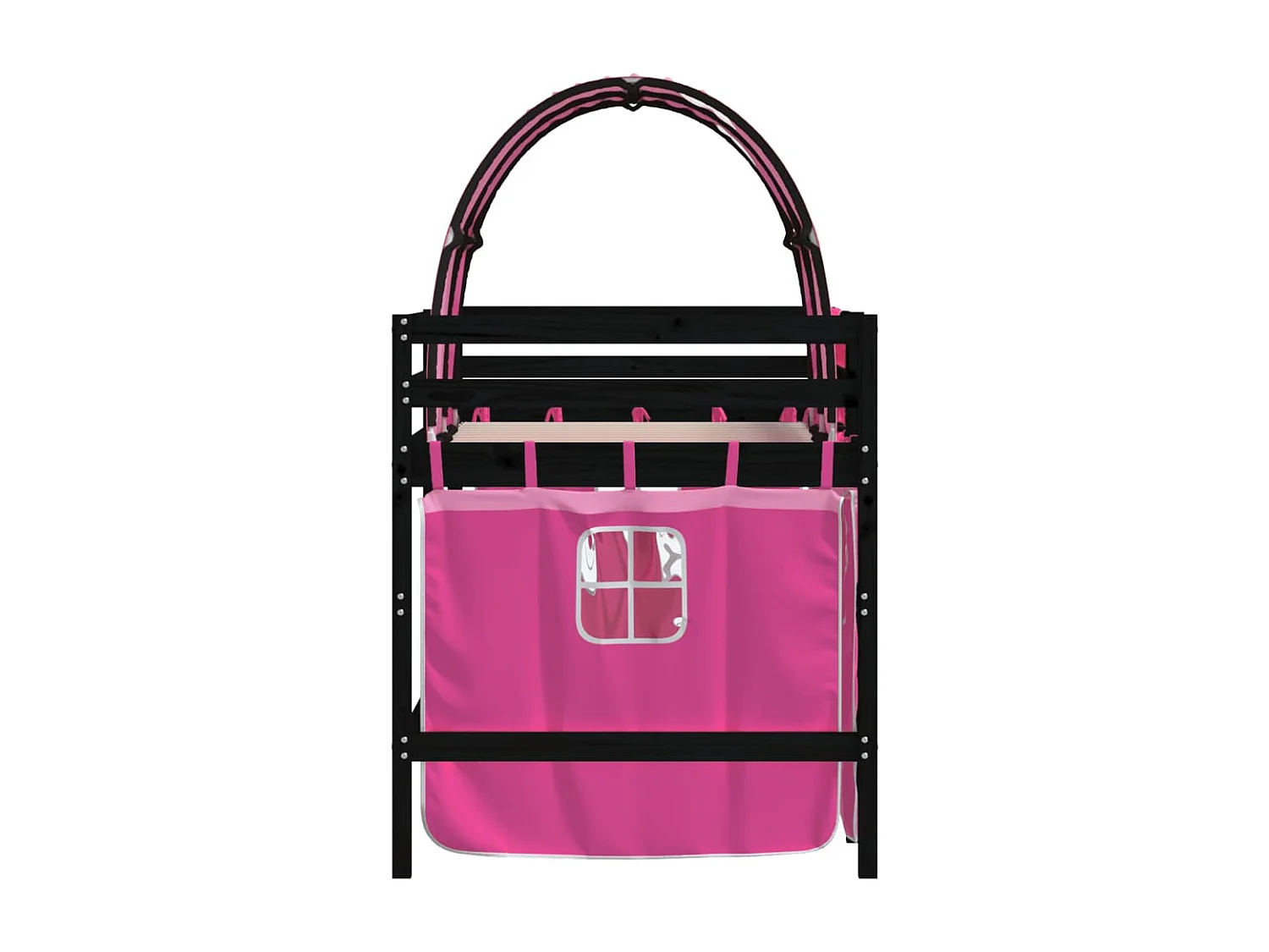 hoogslaper met tunnel 90x190 cm massief grenenhout roze