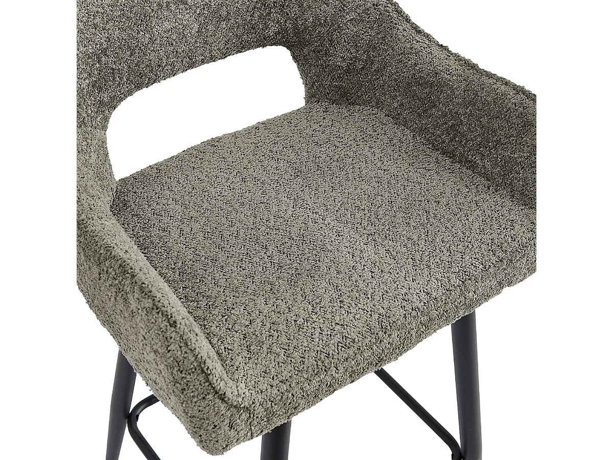 2x Barkruk Ray - Stof Taupe (Set van 2)