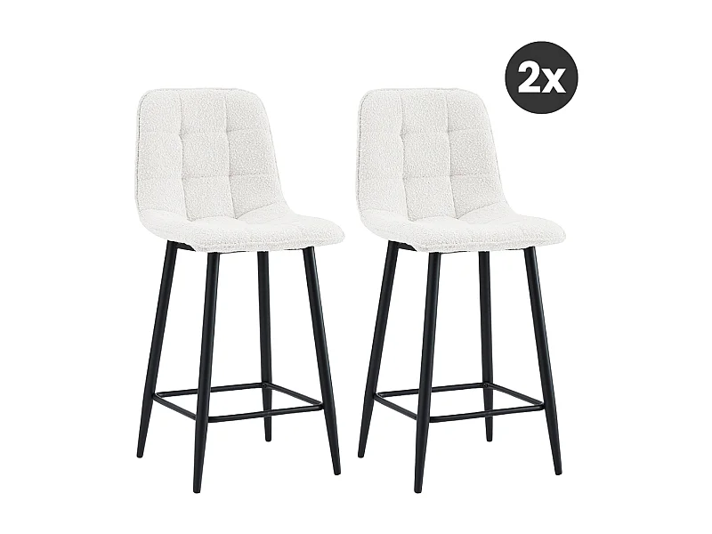 2x Barkruk Yerevan - Ivoor Bouclé